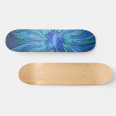 Blauw ventilatorpatroon, Abstracte fractale kunst Persoonlijk Skateboard (Horizontaal)