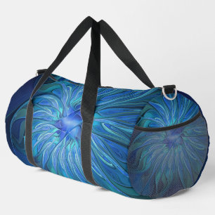 Blauw ventilatorpatroon, Abstracte fractale kunst Plunjezak
