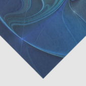 Blauw ventilatorpatroon, Abstracte fractale kunst Tissuepapier (Detail)