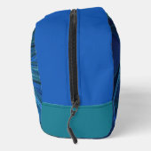 Blauw ventilatorpatroon, Abstracte fractale kunst Toilettasje (Rechts)