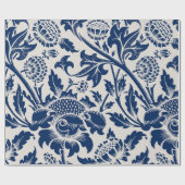 blauw ventilatorpatroon cadeaupapier (Vlak)