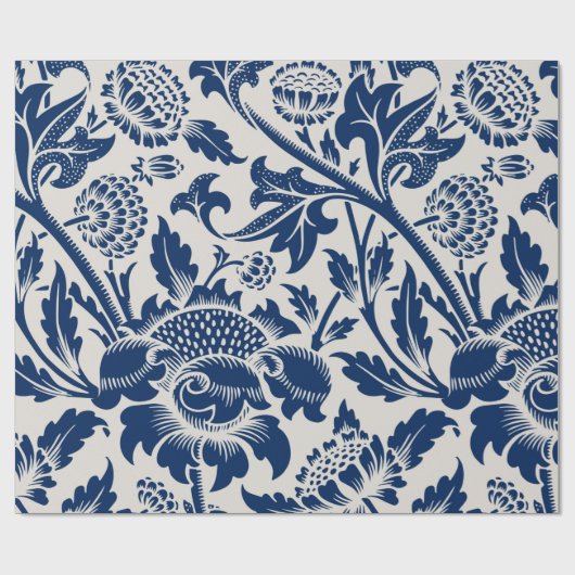 blauw ventilatorpatroon cadeaupapier (Vlak)