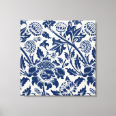 blauw ventilatorpatroon canvas afdruk (Voorkant)