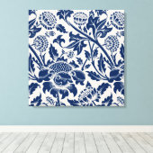  blauw ventilatorpatroon canvas afdruk (Insitu (Houten vloer))