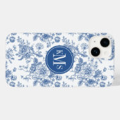 Blauw ventilatorpatroon Case-Mate iPhone case (Achterkant (horizontaal))