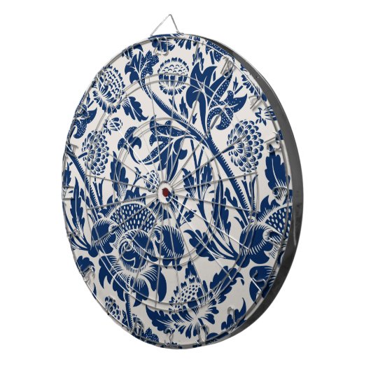 blauw ventilatorpatroon dartbord (Voorkant Rechts)