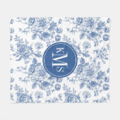 Blauw ventilatorpatroon fleece deken (Voorkant (Horizontaal))