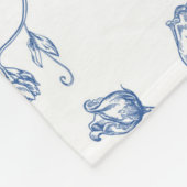 Blauw ventilatorpatroon fleece deken (Hoek)