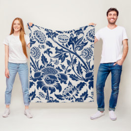 blauw ventilatorpatroon fleece deken