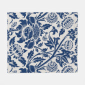 blauw ventilatorpatroon fleece deken (Voorkant (Horizontaal))