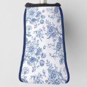 Blauw ventilatorpatroon golfheadcover (Draai 90)