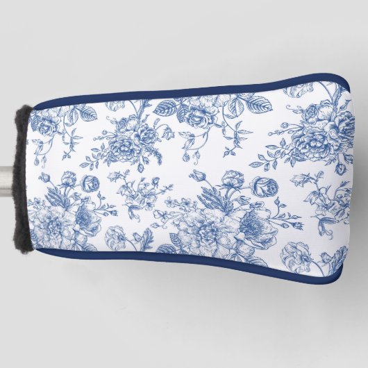 Blauw ventilatorpatroon golfheadcover (Voorkant)