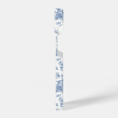 Blauw ventilatorpatroon iPhone hoesje (Linkerkant)