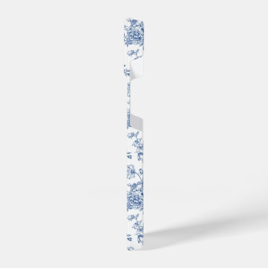 Blauw ventilatorpatroon iPhone hoesje (Linkerkant)