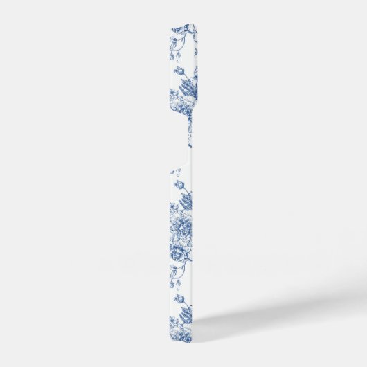 Blauw ventilatorpatroon iPhone hoesje (Rechterkant)