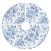 Blauw ventilatorpatroon kerstboom rok (Voorkant)