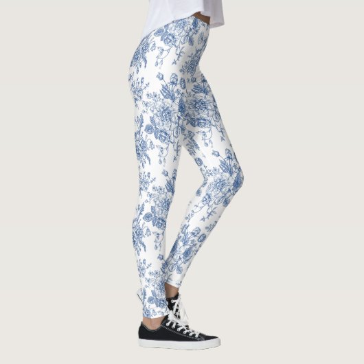 Blauw ventilatorpatroon leggings (Rechts)