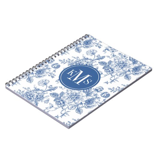 Blauw ventilatorpatroon notitieboek (Linkerzijde)