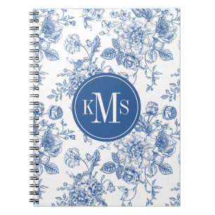 Blauw ventilatorpatroon notitieboek