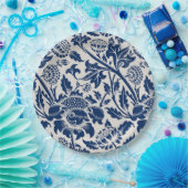 blauw ventilatorpatroon papieren bordje (Feest)