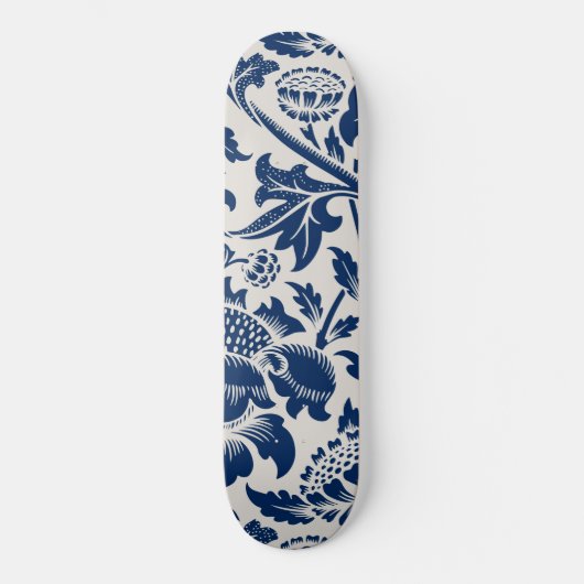  blauw ventilatorpatroon persoonlijk skateboard (Voorkant)