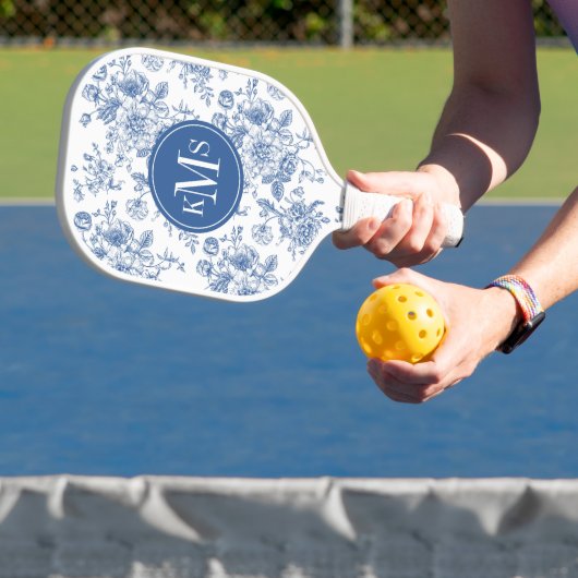 Blauw ventilatorpatroon pickleball paddle (Insitu)