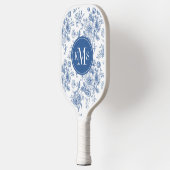 Blauw ventilatorpatroon pickleball paddle (Links)
