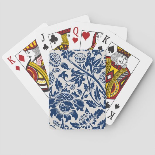 blauw ventilatorpatroon pokerkaarten (Achterkant)