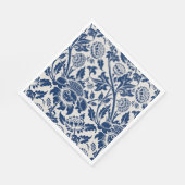 blauw ventilatorpatroon servet (Hoek)