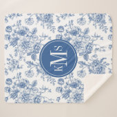 Blauw ventilatorpatroon sherpa deken (Voorkant (horizontaal))