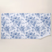 Blauw ventilatorpatroon strandlaken (Voorkant)