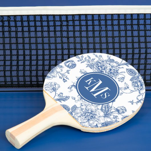 Blauw ventilatorpatroon tafeltennisbatje (Insitu)