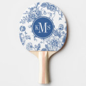 Blauw ventilatorpatroon tafeltennisbatje (Voorkant)