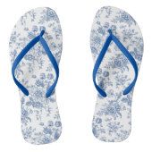 Blauw ventilatorpatroon teenslippers (Voetbed)