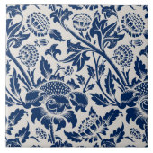  blauw ventilatorpatroon tegeltje (Voorkant)