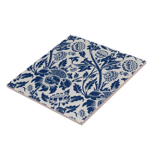  blauw ventilatorpatroon tegeltje (Zijkant)