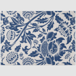 blauw ventilatorpatroon tissuepapier