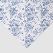 Blauw ventilatorpatroon tissuepapier (Detail)