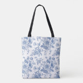 Blauw ventilatorpatroon tote bag (Achterkant)