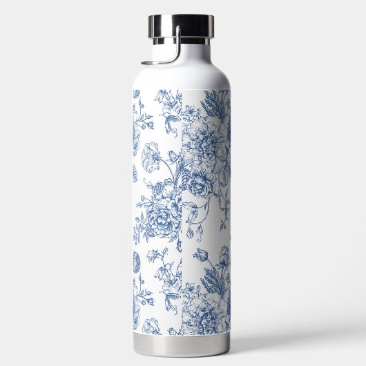 Blauw ventilatorpatroon waterfles (Rechts)