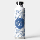 Blauw ventilatorpatroon waterfles (Links)