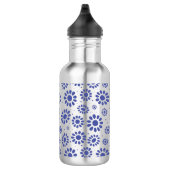 blauw ventilatorpatroon waterfles  (Rechts)