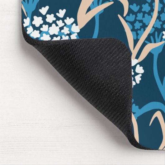 Blauw ventilatortekenpatroon muismat (Hoek)