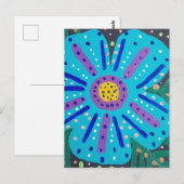Blauw ventilatorverf briefkaart (Voorkant / Achterkant)