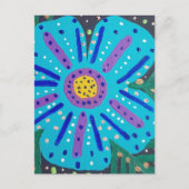 Blauw ventilatorverf briefkaart (Voorkant)