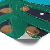 Blauw ventilatorverf poster (Hoek)