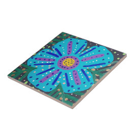 Blauw ventilatorverf tegeltje