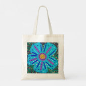 Blauw ventilatorverf tote bag (Achterkant)