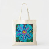 Blauw ventilatorverf tote bag (Voorkant)