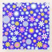 Blauw ventilatorvermogen glazen onderzetter (Voorkant)